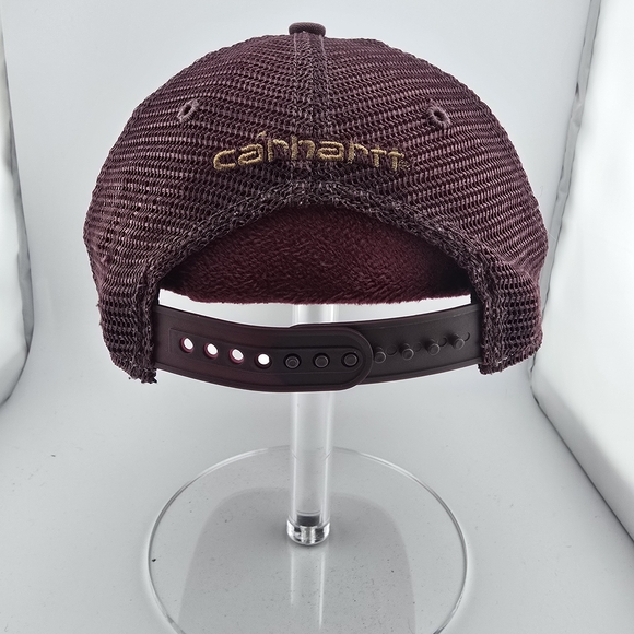 Carhartt Plum Mesh-Back Cotton Twill Cap with Logo Patch - Picture 4 of 7